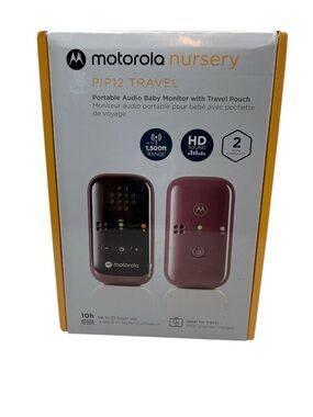 Motorola Nursery PIP12 Travel Baby Monitor Audio Portable 1500ft Range